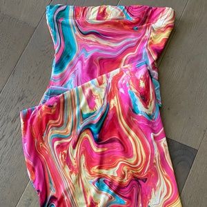 Halter Midi Swirl Dress